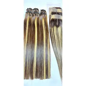 Wholesale Hot Sale Vietnam piano color Prebonded Weft Hair Extensions Virgin Human Hair Extension for you