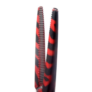 คีมหนีบเครื่องมือทันตกรรมแบบโค้งสีแดง5.5นิ้วทำจากสเตนเลสสตีล - Product Image 4