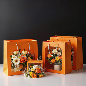 MT02 Saint Valentin Mère Plot Emballage Cadeau Bouquet Fleur Sac en papier personnalisé - Product Image 1