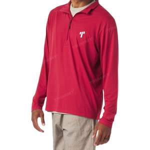 Jersey polar estampado a la moda para hombre cómodo ligero 100% algodón cuarto de cremallera para todas las estaciones hecho en Pakistán - Product Image 3