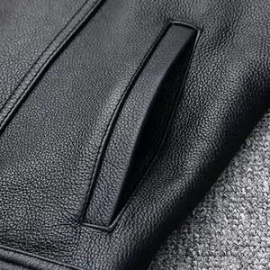 Gilet en cuir 100% imperméable de haute qualité pour homme, sans manches, nouveau design, coupe parfaite, décontracté, course à moto, vélo - Product Image 4