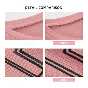 T-shirts pour femmes Vêtements à manches courtes Polyester Élastique T-shirts pour femmes T-shirts pour femmes personnalisés de haute qualité avec strass - Product Image 4