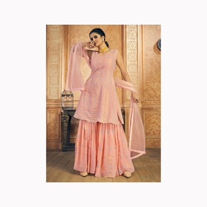 Dupatta/chal de terciopelo bordado dorado para mujer, ropa pesada bordada para fiesta y boda, Dupatta India pakistaní - Product Image 5