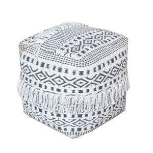 Best Selling Artistic Printed Cotton <b>Pouf</b> Ottoman Handmade Floor Cushion Footrest Pouffe <b>Round</b> Seat Living Room Decor Cover Sale - Product Image 3