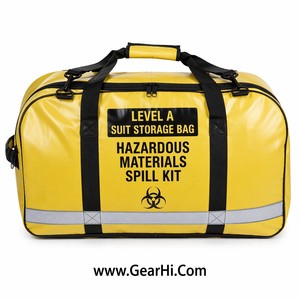 Sac de rangement pour équipement de protection individuelle, conteneur pour kit anti-déversement de matières dangereuses, sacs hermétiques résistants aux produits chimiques en tissu enduit de PVC robuste - Product Image 1