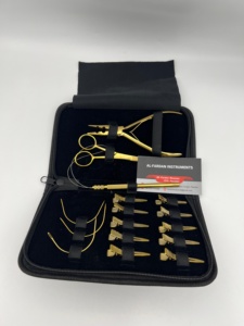 Kit de herramientas de extensión de cabello chapadas en oro, alicates de calidad superior con logotipo personalizado de acero inoxidable sostenible, tijeras para el cabello, mango de bucle - Product Image 2