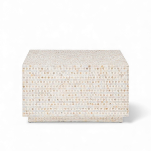 Mesa de Centro Hecha a Mano con Incrustaciones de Nácar, Muebles de Primera Calidad con Incrustaciones de Concha para Decoración del Hogar - Product Image 2