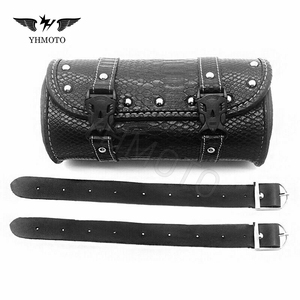 Pour Harley V Night Rod Electra Touring électrique pièces de moto universelles guidon en cuir avant pochette à outils boîte de sac étendue - Product Image 2