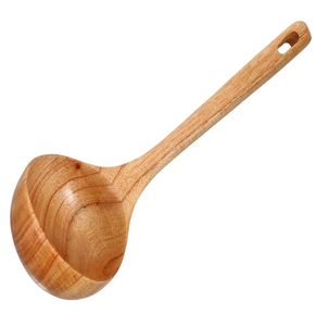 Nouveauté Louche en bois Cuillère à soupe Capacité Manche en bois Louche à soupe naturelle pour soupe de forme ronde - Product Image 1