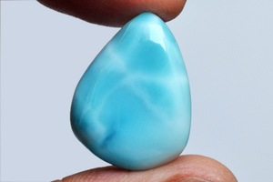 Cabochon Larimar de la mer des Caraïbes naturelle Pectolite bleue Taille 3-21 MM de la République dominicaine Anneaux pendentifs Fabrication de bijoux Pierres précieuses - Product Image 5