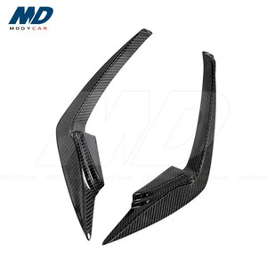 Canards de parachoques delantero de fibra de carbono estilo Modycar para 2017-2021 Nissan GTR R35 EBA - Product Image 3