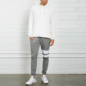 Men's Casual Mid Waist Solid Plain Blank <b>Fleece</b> Straight Leg Sweat Pants Patterned Sweatpants <b>Trousers</b> - Product Image 3