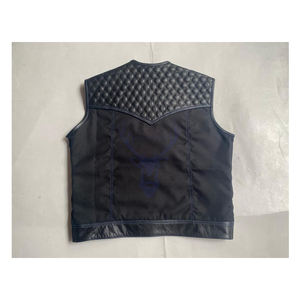 100% Chaleco de motorista de cuero genuino para hombres a prueba de viento transpirable y Reversible accesorios de motocicleta de invierno - Product Image 5