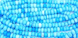 ลูกปัดโอปอลสีฟ้าสวยงาม รูปทรงกลมเรียบ ขนาด 15 นิ้ว, 8 มม. - 11 มม., อัญมณีโอปอลสีฟ้า, ลูกปัดโอปอลคุณภาพ AAA, เครื่องประดับ - Product Image 4