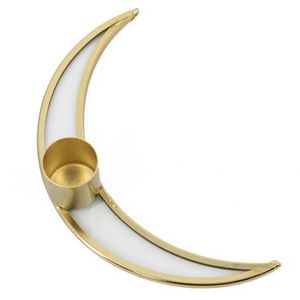 Bougeoir en laiton noir de style nordique minimaliste, support géométrique en fil de fer de luxe pour la décoration de table à manger - Product Image 3