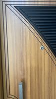 Portes d'entrée extérieures de sécurité modernes et avant-gardistes en acier inoxydable 304, finition polymère, anti-effraction, turques