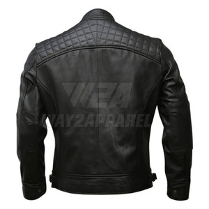 Nueva chaqueta de cuero para hombre, chaquetas de cuero para moto para hombre, nuevas chaquetas de moto de alta calidad - Product Image 3