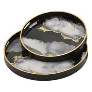 ถาดเสิร์ฟทำจากเรซินสุดหรูเคลือบเงาสีขาวเข้มทนทานกันน้ำ - Product Image 6