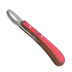 Cuchillo de bucle de recorte de pezuña de acero inoxidable J2 de doble filo mango de hoja versátil herramienta de herrador de carreras para Procedimiento de pezuña de vaca de caballo - Product Image 1
