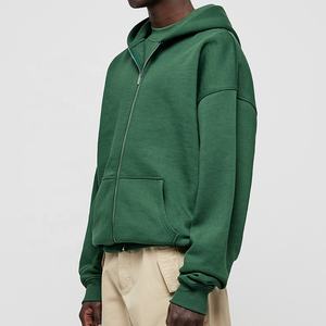 Sudadera con capucha unisex de gran tamaño y alta calidad con cremallera personalizada para ropa de invierno con logotipo estampado bordado para hombre - Product Image 5