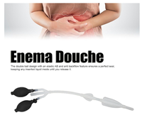 Ampoule et bouchon de lavement gonflable à double ampoule-Conception anti-refoulement, matériau élastique, sûr pour un usage personnel
