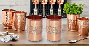 Venta al por mayor de alto brillo de cobre puro Metal Mint Julep Cup Eco-Friendly Vodka Drinkware para bebidas mixtas y copas de cóctel de vino - Product Image 3