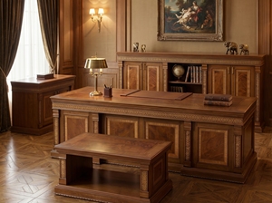 Nouvel Arrivage – Ensemble de Bureau Exécutif en Bois Massif Sculpté, Style Ottoman, Fait Main et Durable, pour la Vente en Gros - Product Image 2