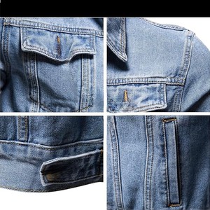 Veste en jean à manches longues de haute qualité pour homme dernière mode veste en jean légère et confortable pour hommes avec taux réglable - Product Image 6