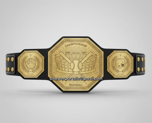 เข็มขัดแชมป์เบสบอลแบบพรีเมียมสั่งทำพิเศษสำหรับการแข่งขัน สีทอง/สีเงิน สำหรับทุกเพศ - Product Image 2