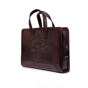 Maletín de Cuero de Moda, Maletín de Trabajo Ligero de un Solo Color, Diseño de Logotipo Personalizado, Maletín de Cuero de un Solo Color - Product Image 4