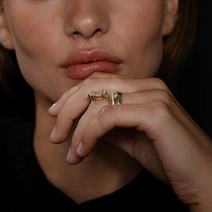 วงแหวนคู่3 CT Marquise Marquise CUT Moissanite ยาวตัด Moissanite วงคู่ที่ไม่ซ้ำกันออกแบบวงแหวนสำหรับผู้หญิง - Product Image 3