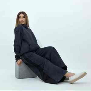 Pull-over de survêtement personnalisé à impression bouffante 3D Ensemble sweat-shirt à capuche et pantalon de survêtement Baggy Survêtements pour femmes - Product Image 1