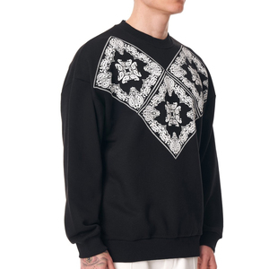 Sweat-shirt à épaules tombantes surdimensionné pour homme en vrac Meilleure qualité Basiques pour homme Sweat-shirt à col rond surdimensionné en coton mélangé - Product Image 4