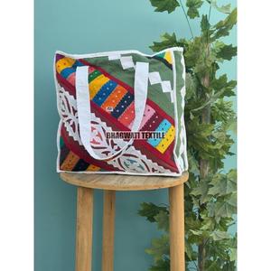 Bolso de mano acolchado de algodón para mujer, superventas, diseño de retales hecho a mano para verano, para viajes de comestibles, uso diario, gran idea de regalo - Product Image 3