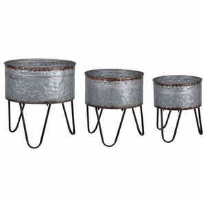 Elegantes macetas galvanizadas con diseño colgante para decoración de interiores de hogar y jardín - Product Image 6