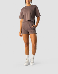 Ensemble de détente pour femmes, vente en gros personnalisée, best-seller, t-shirt ample et short à taille élastique pour femmes - Product Image 4