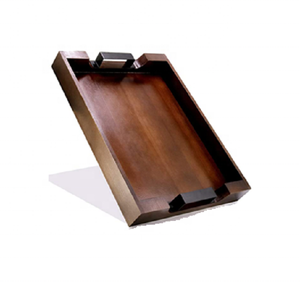 Plateau de service en bois d'acacia artisanal, écologique, durable, de qualité commerciale, très vendu, pour la restauration et les restaurants - Product Image 4