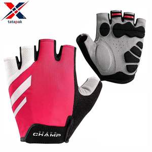 Guantes de fitness de medio dedo Material de poliéster Absorbe la humedad Transpirable Correa de muñeca ajustable Tirar de Deportes de levantamiento de pesas - Product Image 4