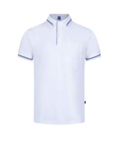 Polos de tela elástica transpirable de secado rápido para hombre, 100% de algodón, uniformes, ropa para mujer - Product Image 5