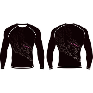 เสื้อไนลอน BJJ ป้องกันผดผื่นป้องกันรังสียูวียาวเสื้อบีบอัดกันยูวีทนทานออกแบบได้ตามต้องการระบายอากาศและใส่สบาย - Product Image 4
