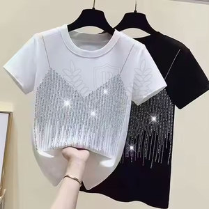 T-shirt décontracté pour femme en coton 100% respirant et à séchage rapide 2025 - Product Image 4