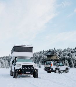 Camper de camionnette indépendant à coque rigide, mini 4x4 tout-terrain, léger, en aluminium, avec lit coulissant et toit relevable, capacité 1 tonne, pour l'UE - Product Image 4