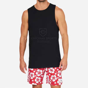 Débardeurs de sport pour hommes en coton 100% respirant, tricotés, à prix avantageux, pour la musculation, sans manches, pour adultes - Product Image 1