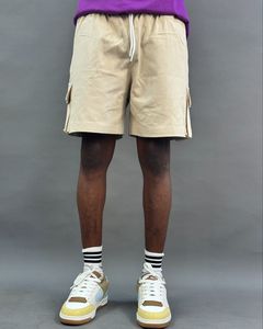 Shorts d'été décontractés pour hommes en toile 100 % coton, motif uni, cordon de serrage, taille élastique, respirant, séchage rapide, imperméable - Product Image 6