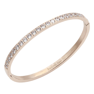 Braccialetti con cerniera in acciaio inossidabile placcato oro rosa bracciale elegante braccialetto Fine accessori - Product Image 1