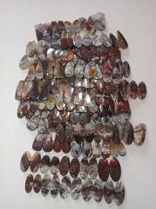 Paire de cabochons en agate de dentelle folle naturelle Pierres précieuses en vrac Cabochons naturels Pierres précieuses en vrac de l'exportateur indien - Product Image 3