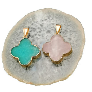 Colgante de piedras preciosas multicolor de plata de ley hecho a mano de lujo, forma de flor Multicolor de 8mm para conjunto de joyería de moda para hombres y mujeres - Product Image 5