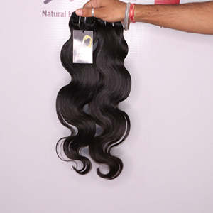 มัดผมมนุษย์แบบไม่ผ่านกระบวนการแต่งหนังกำพร้าช่อผมแบบไม่ผ่านการแปรรูปผมธรรมชาติแบบอินเดีย - Product Image 2