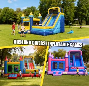 Castillo Inflable de PVC Comercial Personalizado para Exteriores, Tobogán Acuático, Combo de Juegos Inflables para Fiestas Infantiles y Uso en Centros Comerciales - Product Image 5