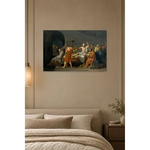 ภาพพิมพ์บนผ้าใบ "การล่วงล้อมของโสกราตีส" โดยฟีดา ฌาคส์-หลุยส์ ดาวิด - Product Image 3